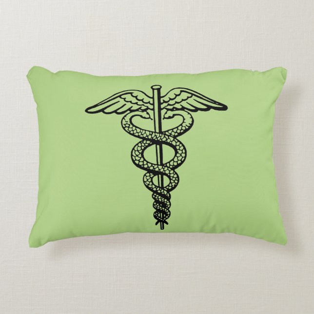 Das caduceus-Symbol Zierkissen (Vorderseite)
