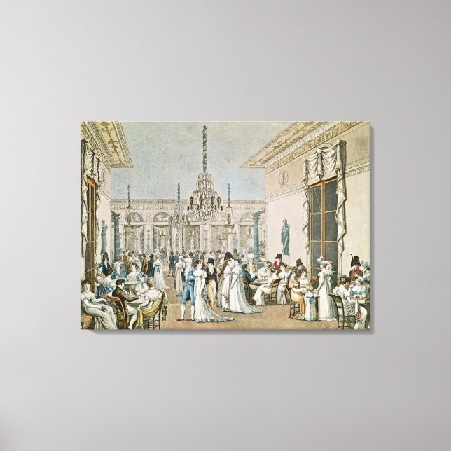 Das Café Frascati im Jahre 1807 Leinwanddruck (Vorderseite)