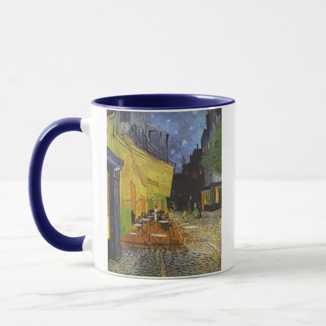 Das Café Terrasse am Abend von Van Gogh Tasse (Links)