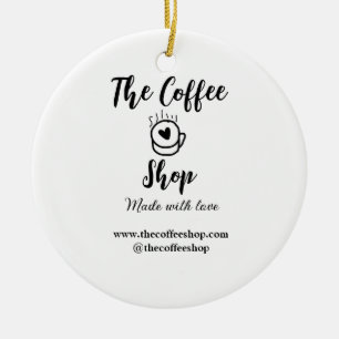 Das Café und Website Social Media Geschäft Keramik Ornament
