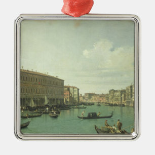 Das Canal Grande von der Rialto Brücke Silbernes Ornament