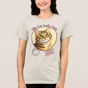Das Cat Lady Club Motif Offizielles Mitglied Tri-Blend Shirt