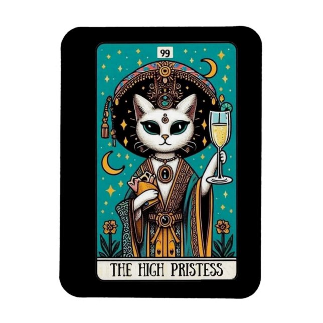 Das Cat-Tarot-Magnet der Hohepriesterin Magnet (Vertikal)