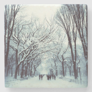 Das Central Park-Mall im Winter Steinuntersetzer