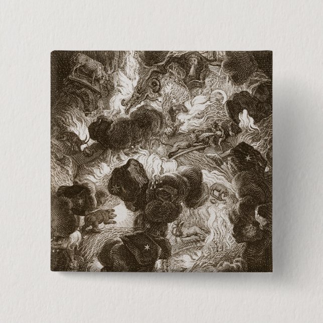 Das Chaos, graviert von Bernard Picart Button (Vorderseite)