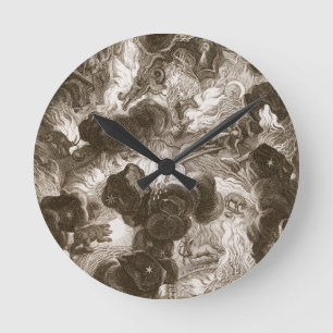 Das Chaos, graviert von Bernard Picart Runde Wanduhr