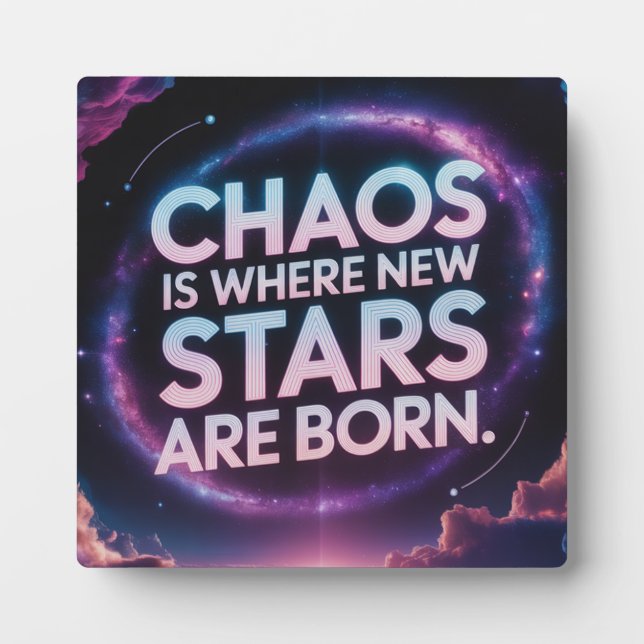 "Das Chaos ist der Ort, wo neue Sterne Geboren sin Fotoplatte (Vorderseite)