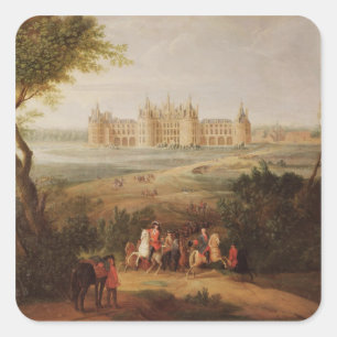 Das Chateau de Chambord, 1722 Quadratischer Aufkleber