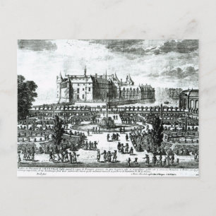 Das Chateau de Chantilly und die Gärten Postkarte