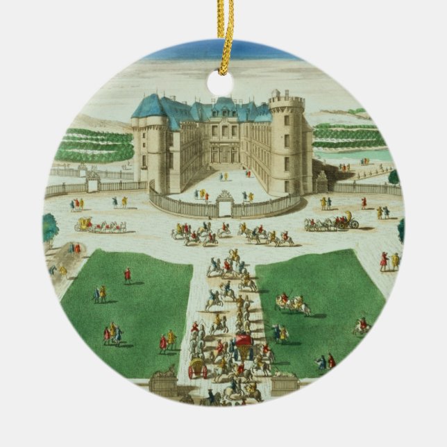 Das Chateau Rambouillet, graviert von Antoine Keramik Ornament (Vorne)