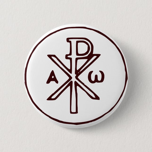 Das Chi-Rho-Christogramm-Symbol Button (Vorderseite)