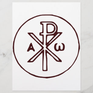 Das Chi-Rho-Christogramm-Symbol Flyer