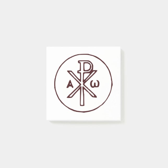 Das Chi-Rho-Christogramm-Symbol Post-it Klebezettel (Vorderseite)