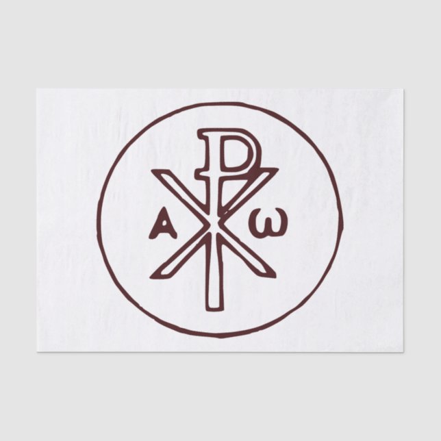 Das Chi-Rho-Christogramm-Symbol Seidenpapier (Vorderseite)