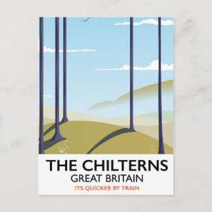 Das Chilterns-Reiseplakat Großbritannien Postkarte