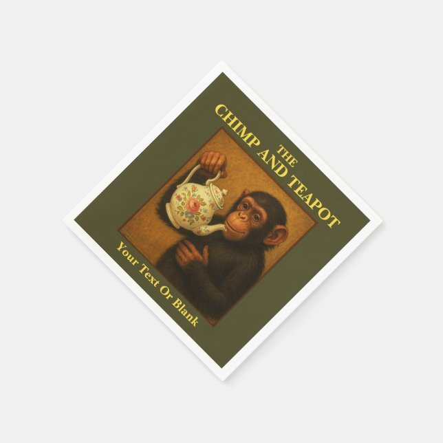 Das Chimp and Teapot Serviette (Ecke)