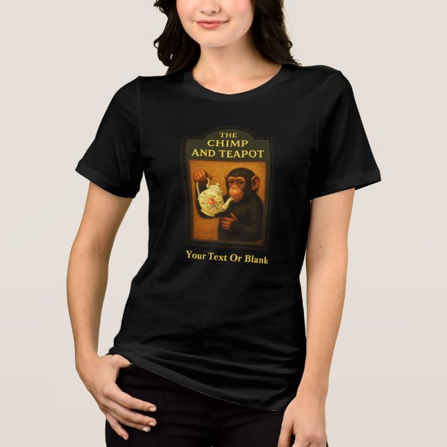 Das Chimp and Teapot Tri-Blend Shirt (Vorderseite)