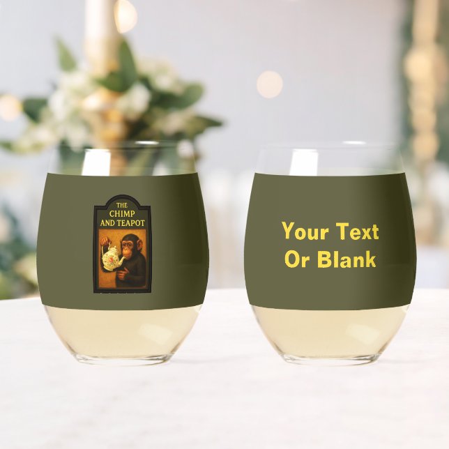 Das Chimp and Teapot Weinglas Ohne Stiel (Insitu (Hochzeit))