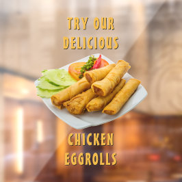 Das chinesische Restaurant Eggrolls wird individue Fensteraufkleber