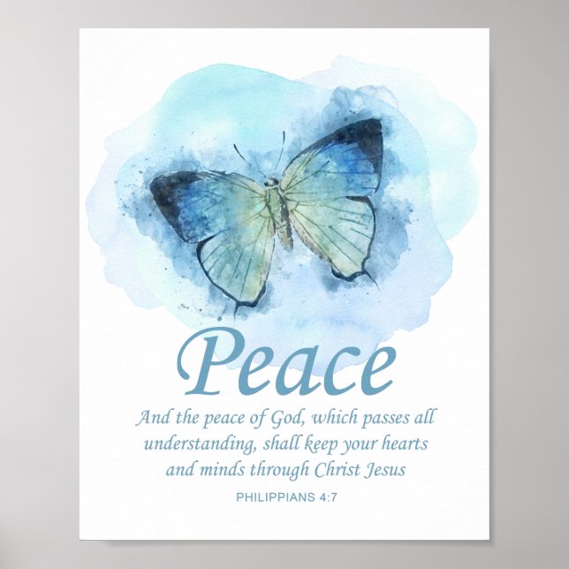 Das Christliche Butterfly-Bibelvers für Frauen: Fr Poster (Vorne)