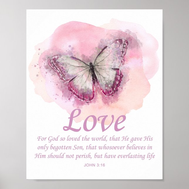 Das Christliche Butterfly-Bibelvers für Frauen: Li Poster (Vorne)