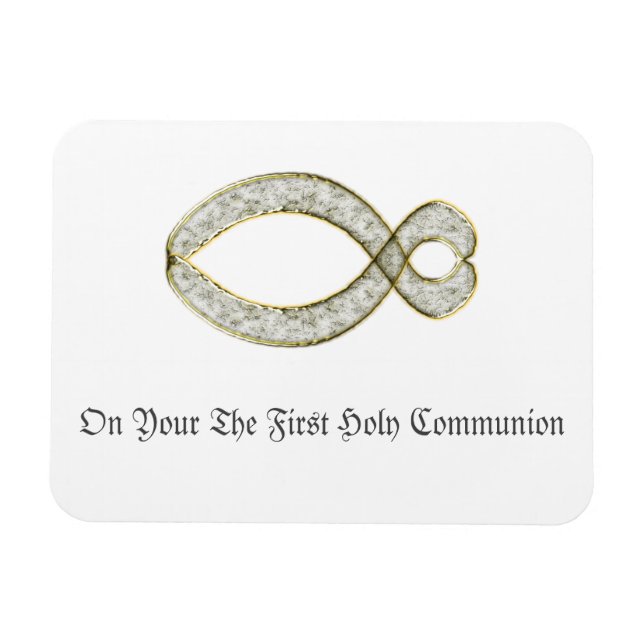 Das Christliche Fischsymbol. personalisiertes Magn Magnet (Horizontal)