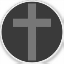 Das Christliche Kreuz (grau auf schwarz)