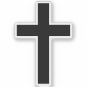 Das Christliche Kreuz (schwarz) Aufkleber