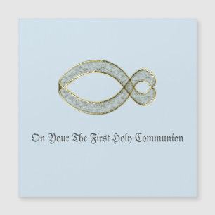 Das Christliche Symbol für Fisch. Magnetkarte