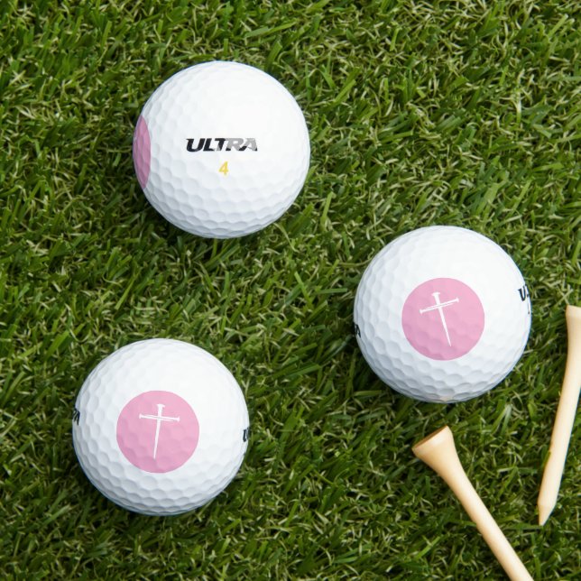 Das Christliche Weiße Kreuz der drei Nägel Golfball (Insitu Gras)