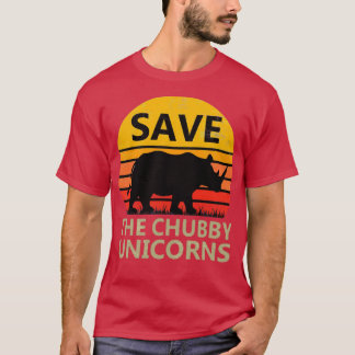 Das Chubby Unicorn Essential gerettet T-Shirt