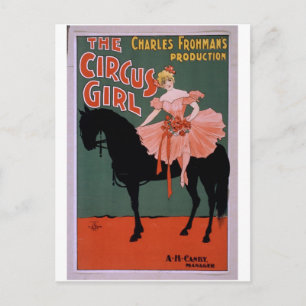Das Circus Girl Vintage Theater Postkarte