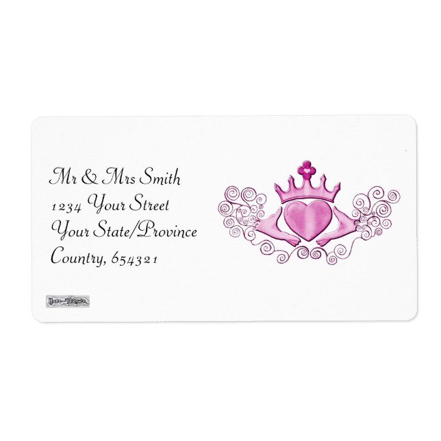 Das Claddagh (rosa) (Vorne)