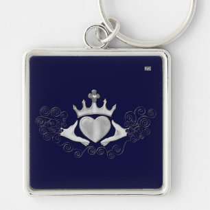 Das Claddagh (Silber) Schlüsselanhänger