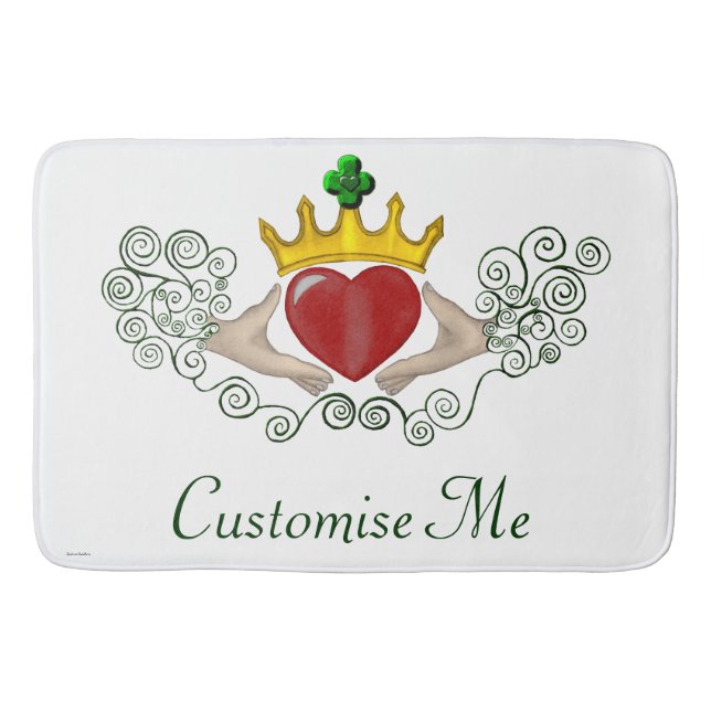 Das Claddagh (Vollfarbe) Badematte (Vorderseite)