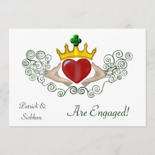 Das Claddagh (Vollfarbe) Einladung