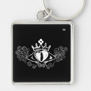 Das Claddagh (weiß) Schlüsselanhänger