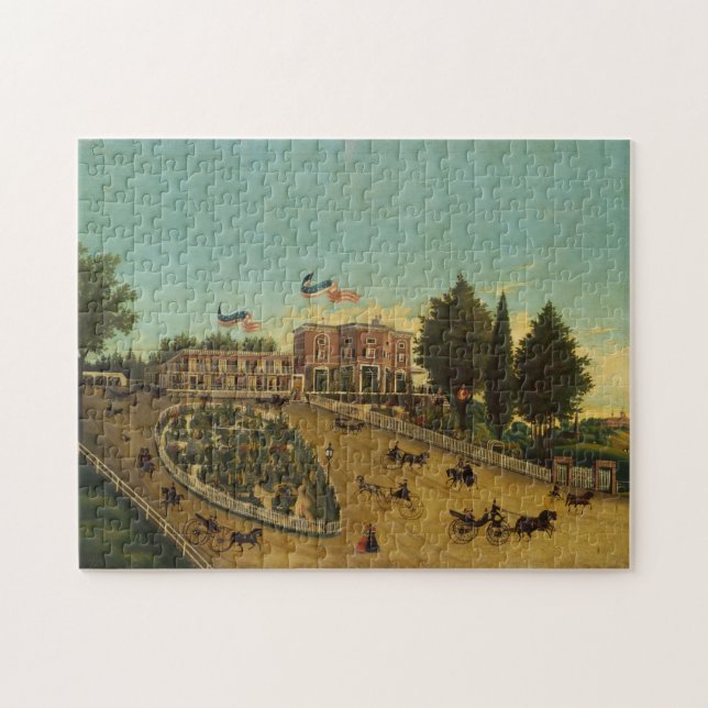 Das Claremont um 1855 Puzzle der bildenden Künste (Horizontal)