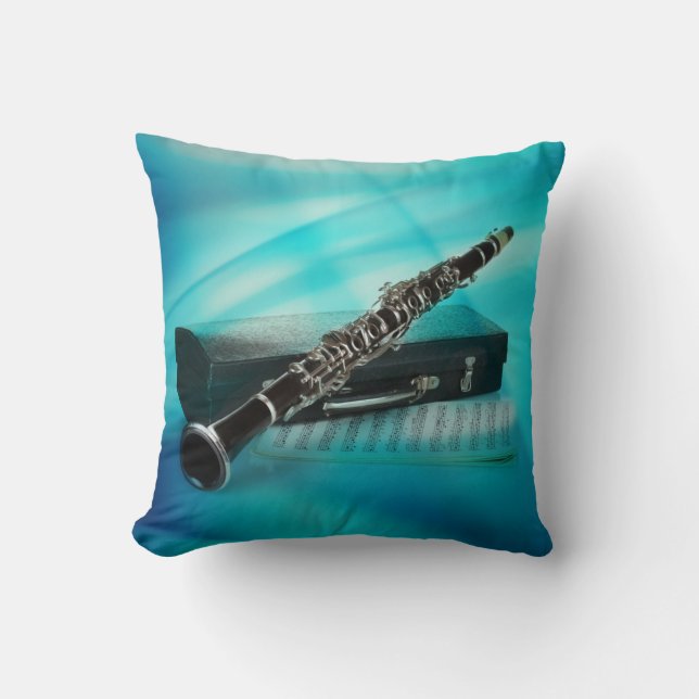 Das clarinet-Blues-Kissen Kissen (Vorderseite)