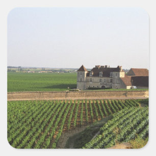 Das Clos de Vougeot 16. Jahrhundert Kloster und Quadratischer Aufkleber