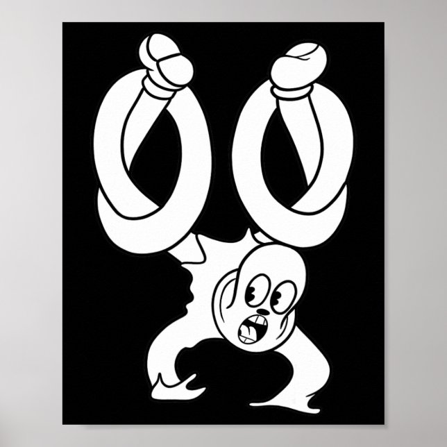 Das Clown Ghost-gedrehte Blackwork Poster (Vorne)