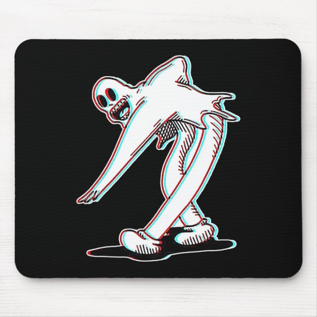 Das Clown Ghost Glitch Tanzen Mousepad (Vorne)