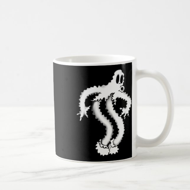 Das Clown Ghost Shaky Spooky Blackwork Kaffeetasse (Rechts)