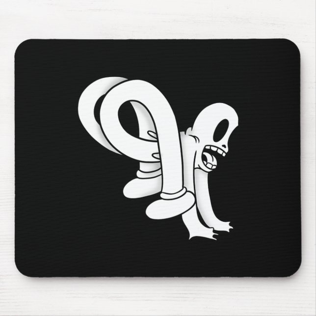 Das Clown Ghost Twisty Blackwork Mousepad (Vorne)