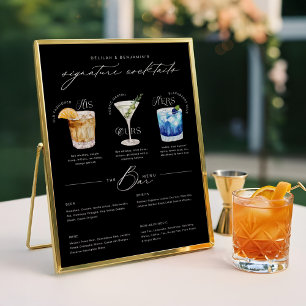 Das Cocktailmenü der Unterschrift "Uurs & Hure Wat Poster