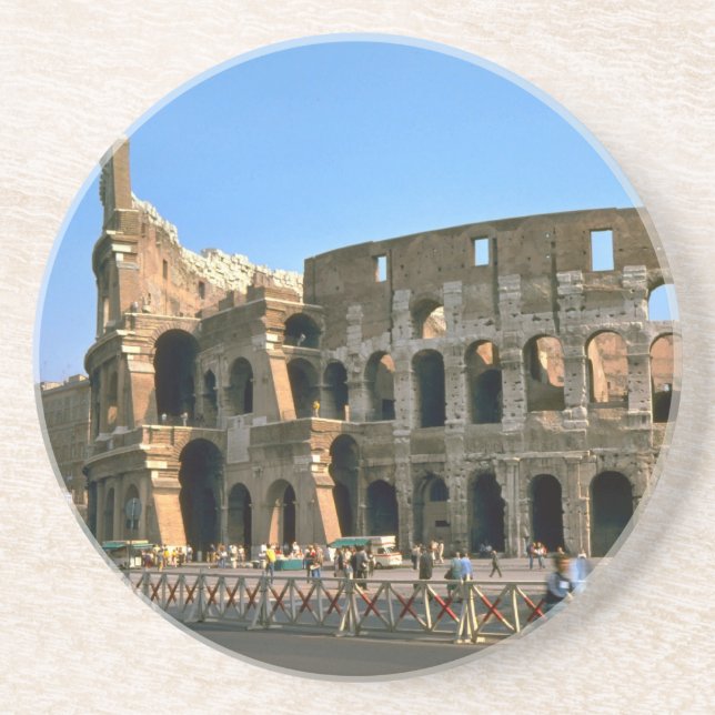 Das Colosseum in Rom Sandstein Untersetzer (Vorne)