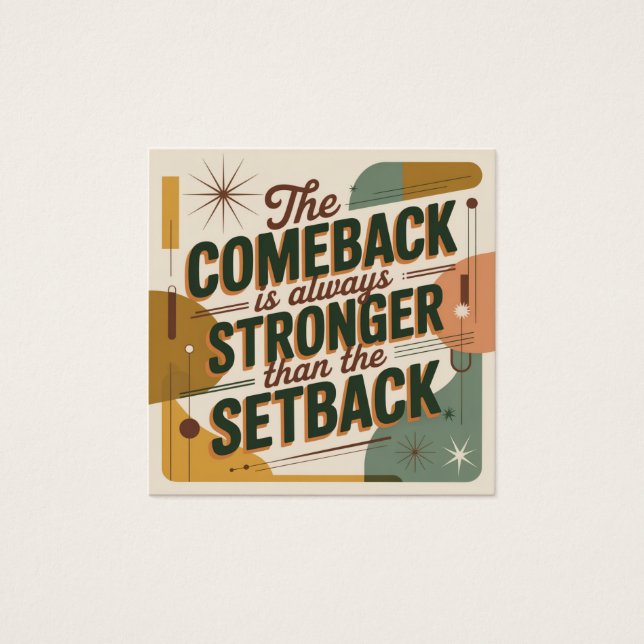 Das Comeback ist immer stärker als der Rückschlag (Vorderseite)