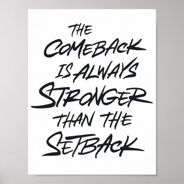 Das Comeback ist immer stärker als der Rückschlag Poster (Vorne)