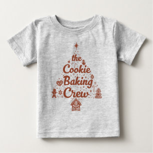 Das Cookie-Back-Crew-Weihnachtsbaum-Design Baby T-shirt