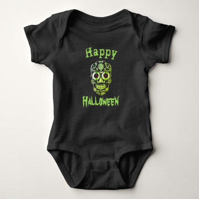 Das coole Halloween-Weste des Baby Strampler (Vorderseite)